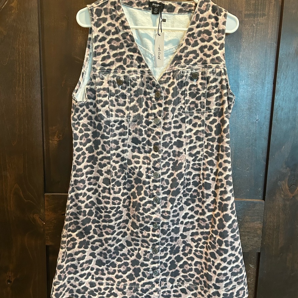 Nasty Gal Leopard Print Sleeveless Dress